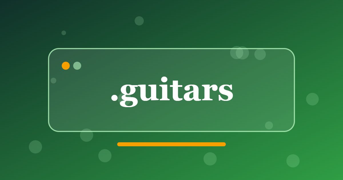 .guitars Domain: A Plural Address for Guitar Shops, Luthiers and Teachers